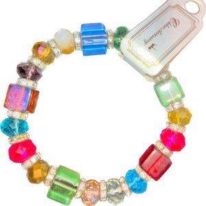 Bracelet beads colorful rainbow bright shiny NEW
